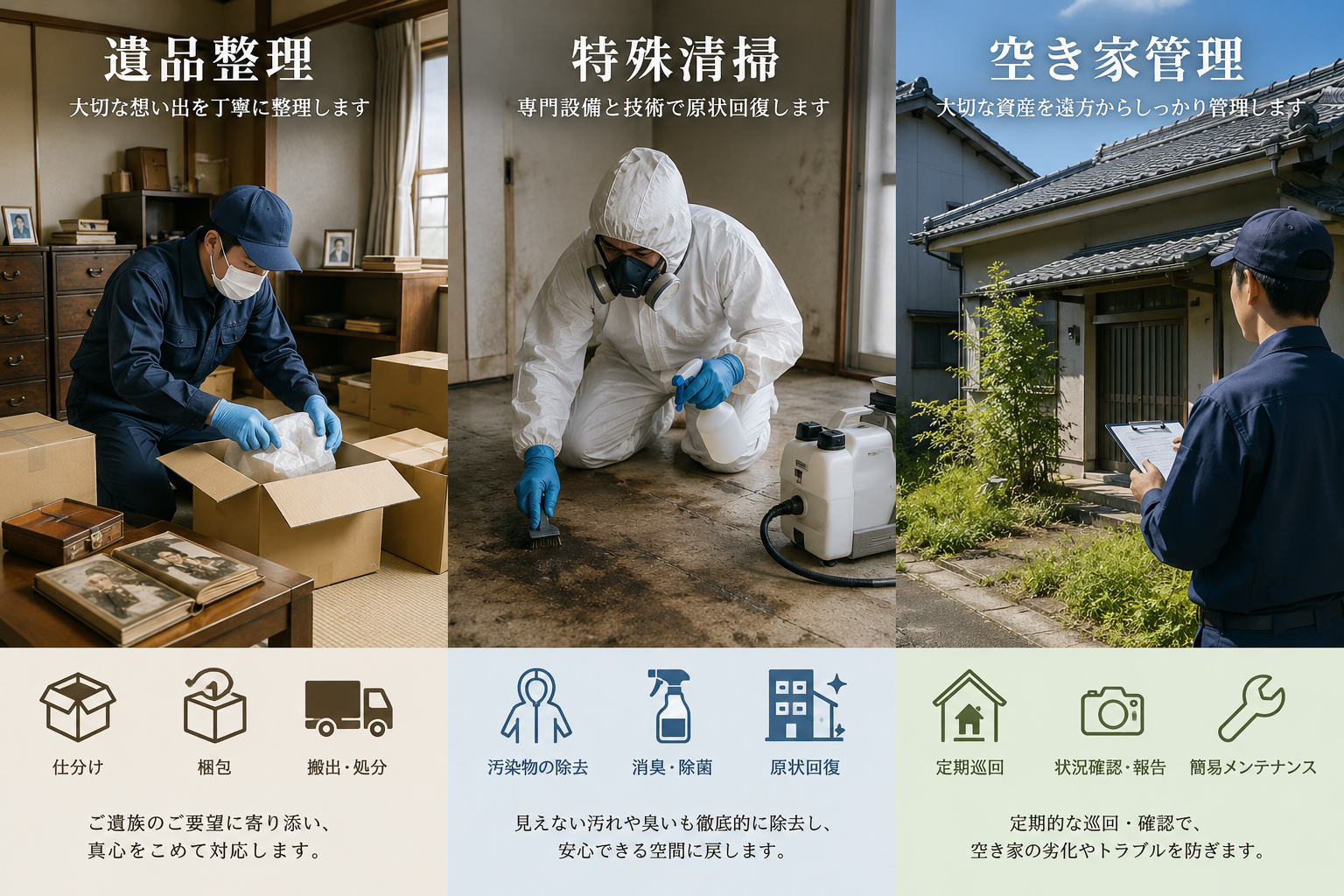 長崎の遺品整理作業